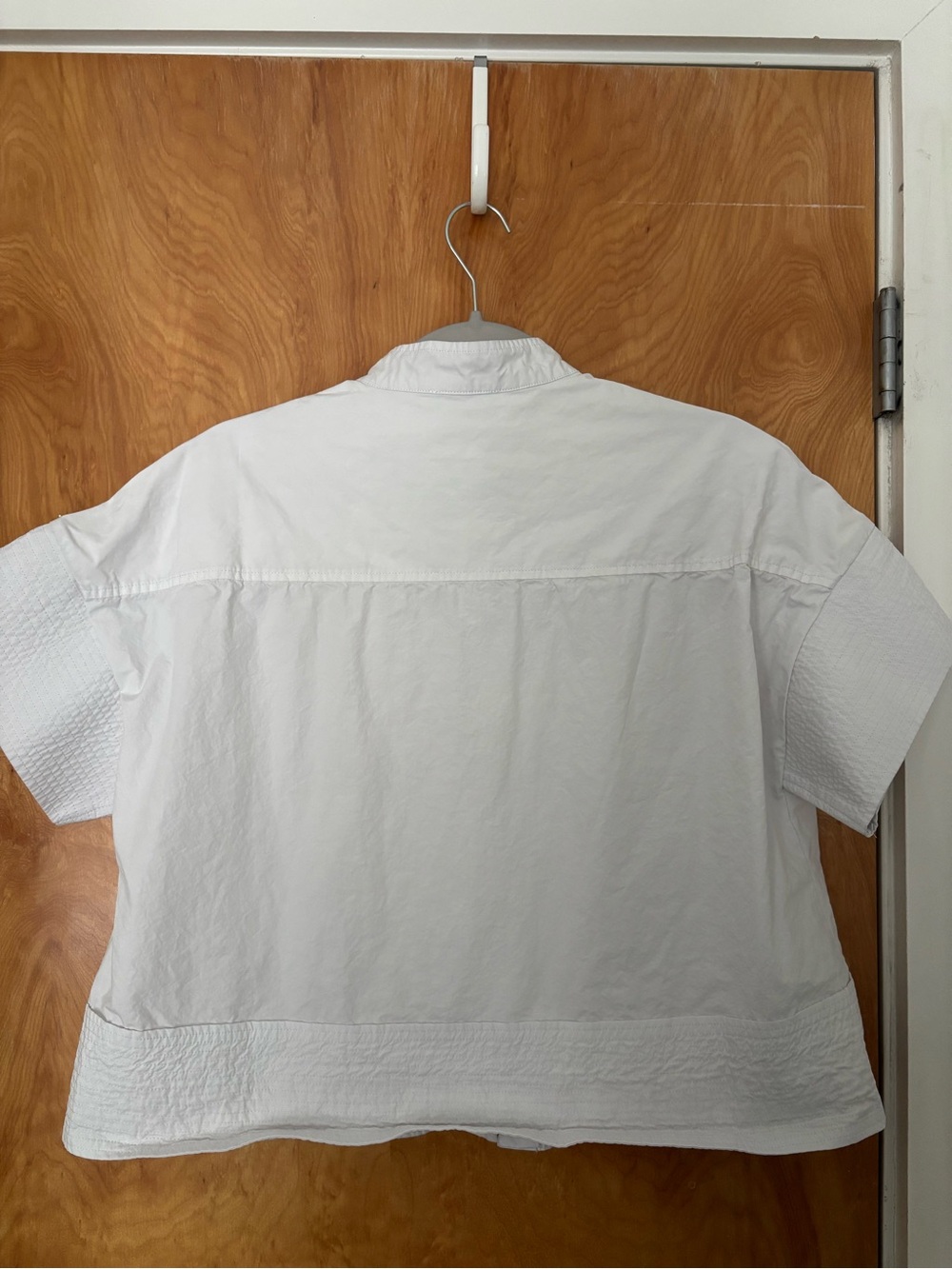 NWOT | Tuckernuck White Short Sleeve Trapunto Stitch Sofia Poplin Shirt Size S - Picture 10 of 10